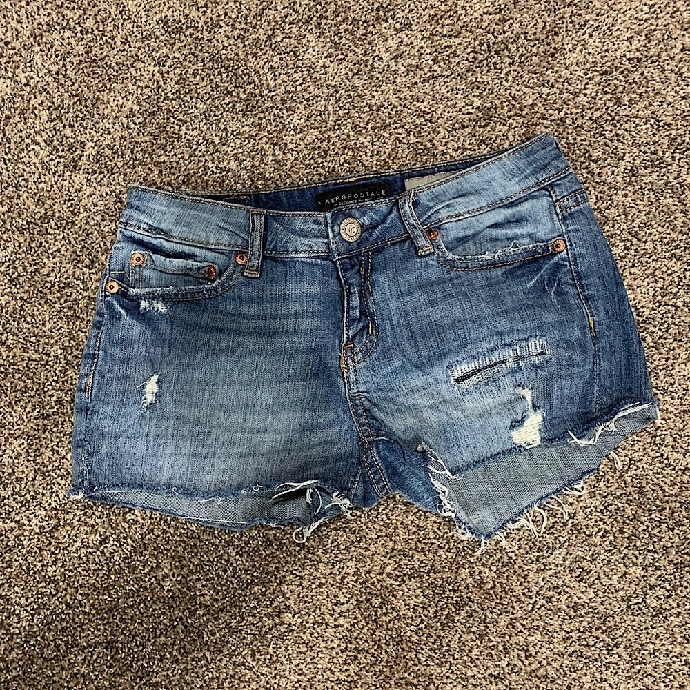 Ripped Aeropostale Jean Shorts